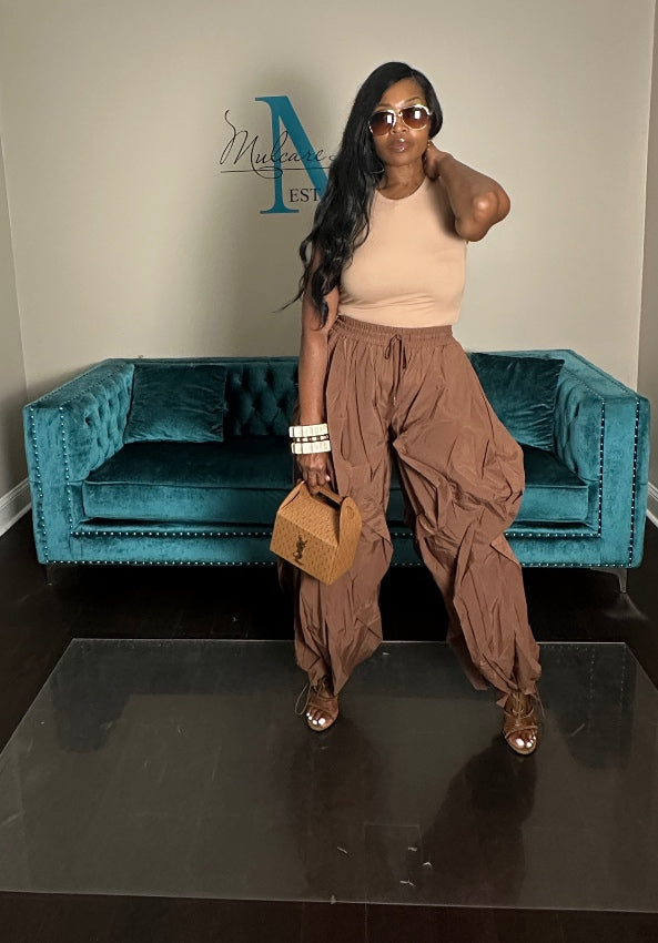 NEW All the Frills Cargo Pants - Chocolate Brown