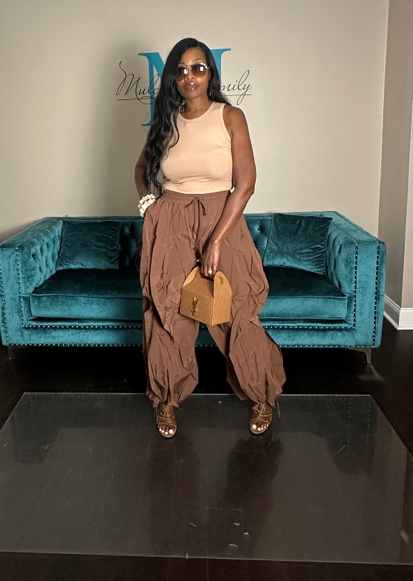NEW All the Frills Cargo Pants - Chocolate Brown