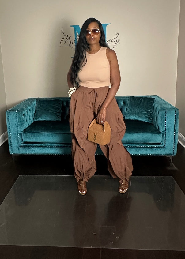 NEW All the Frills Cargo Pants - Chocolate Brown