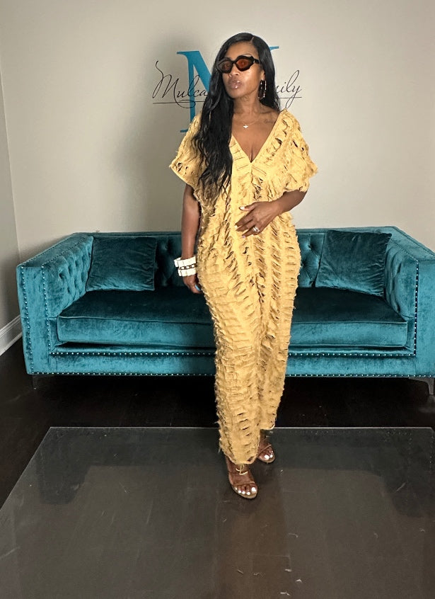 Pre-Order Denim Distressed Harem Romper Caramel Ships 8/27