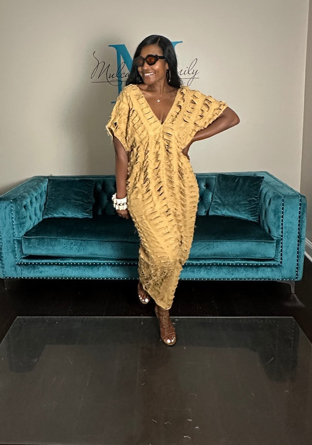 Pre-Order Denim Distressed Harem Romper Caramel Ships 8/27