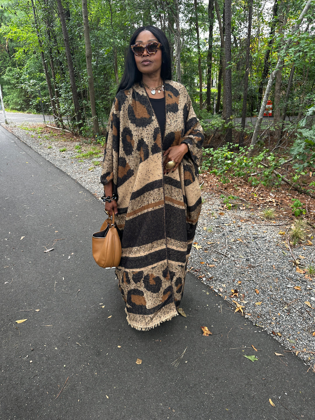 Winter Fashion Leopard Print Kimono Coat Ships 9/21