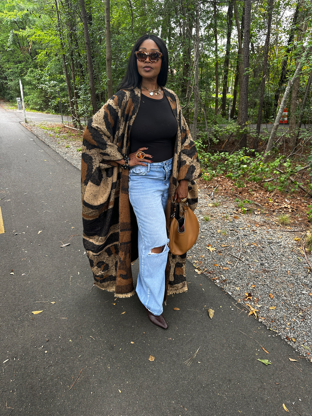 Winter Fashion Leopard Print Kimono Coat Ships 9/21