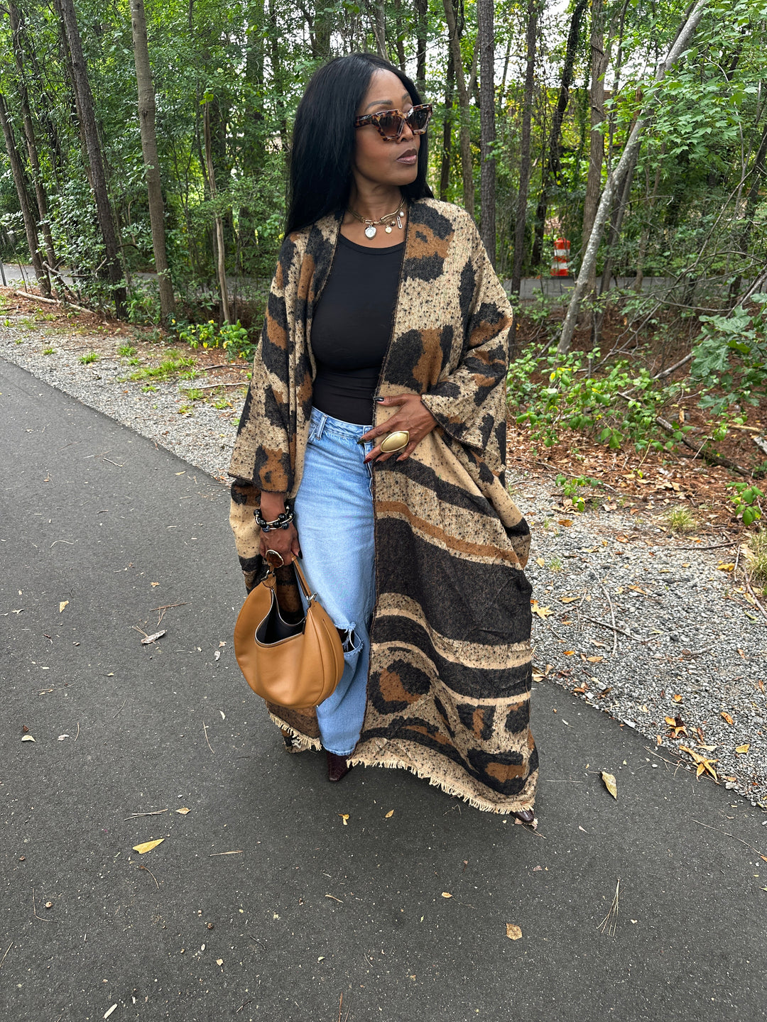 Winter Fashion Leopard Print Kimono Coat Ships 9/21