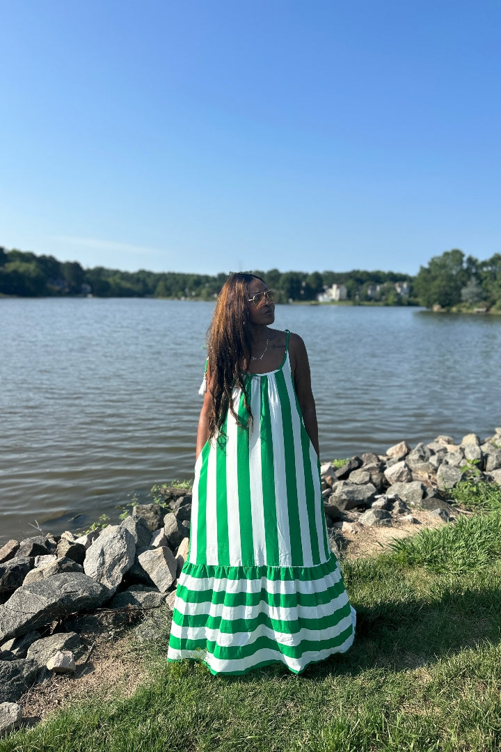 Beauty In Stripes Maxi Dress with Pockets