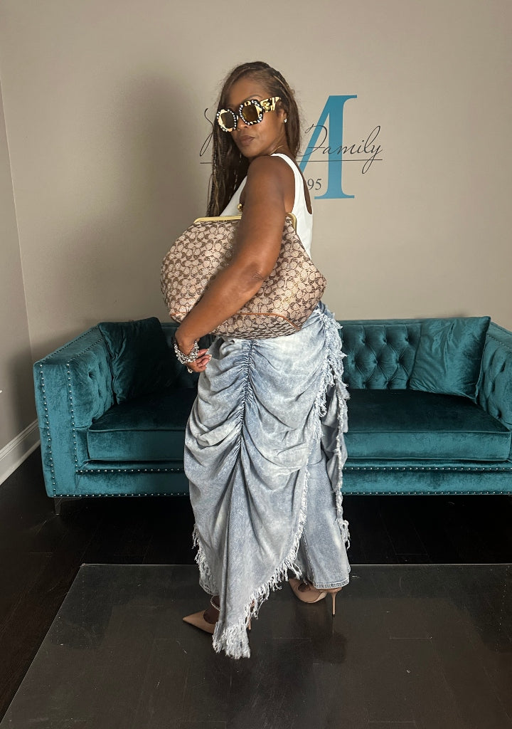 It's All In The Drapes Denim Overlay Jeans