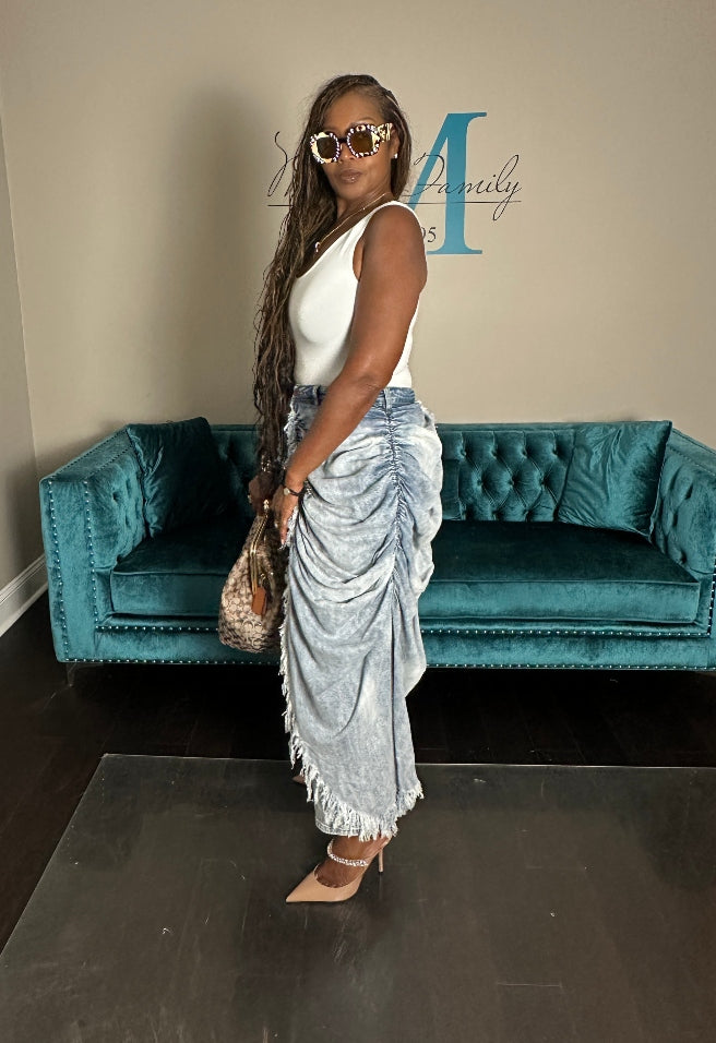 It's All In The Drapes Denim Overlay Jeans