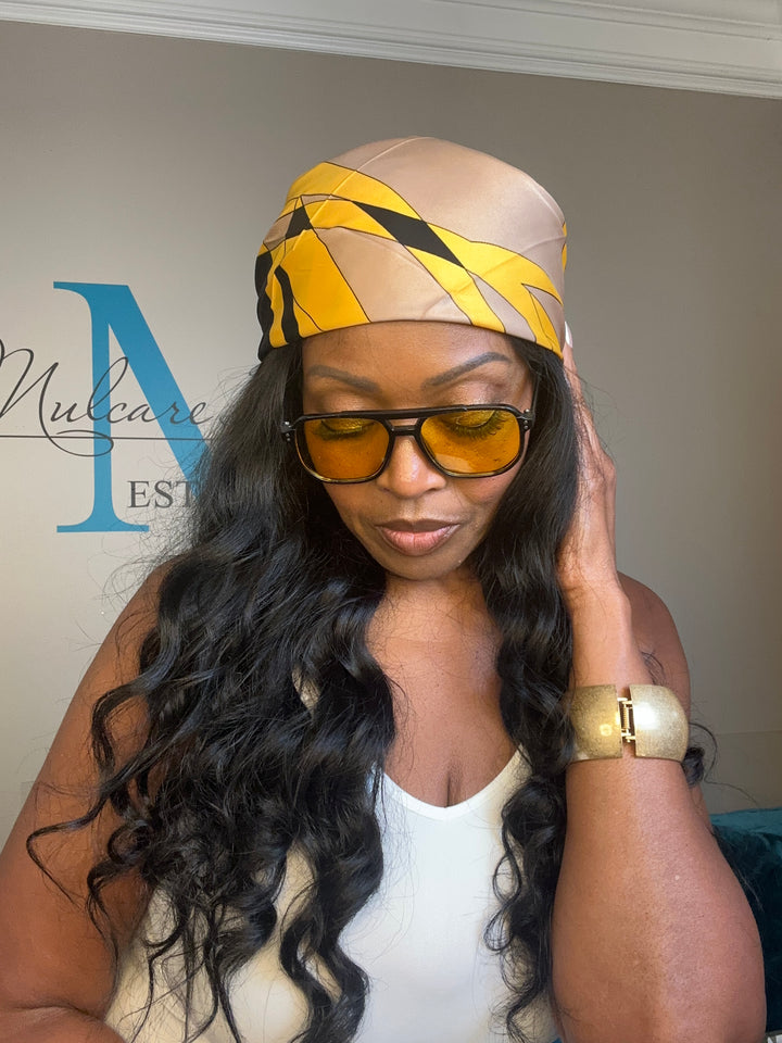 Summer Mood Scarf - Black Tan Yellow Blend