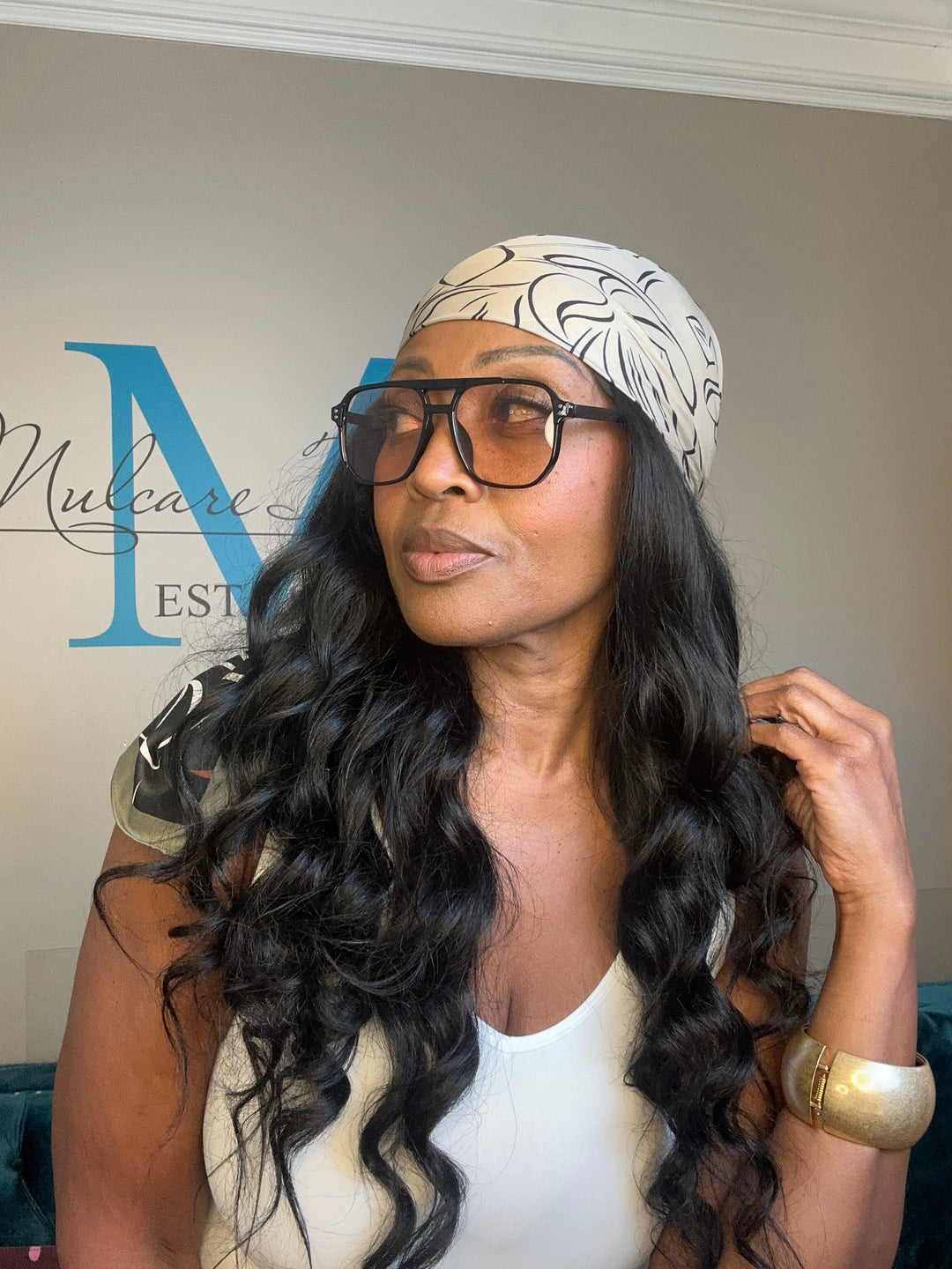 Summer Mood Scarf - Black Tan Red Blend