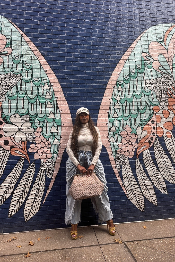 It's All In The Drapes Denim Overlay Jeans