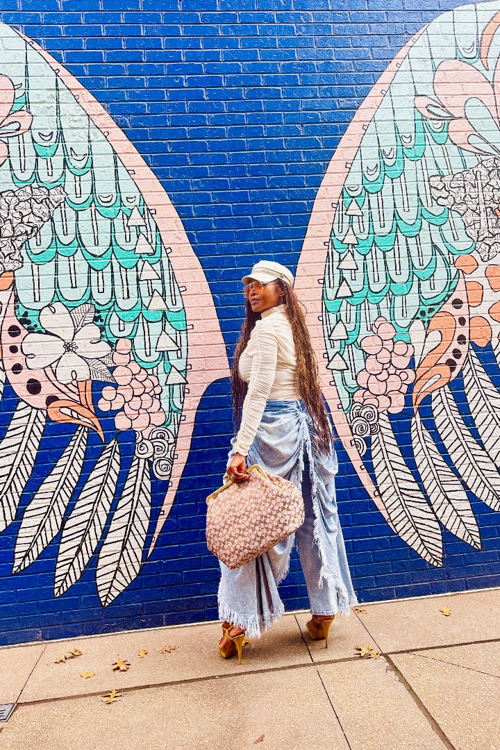 It's All In The Drapes Denim Overlay Jeans