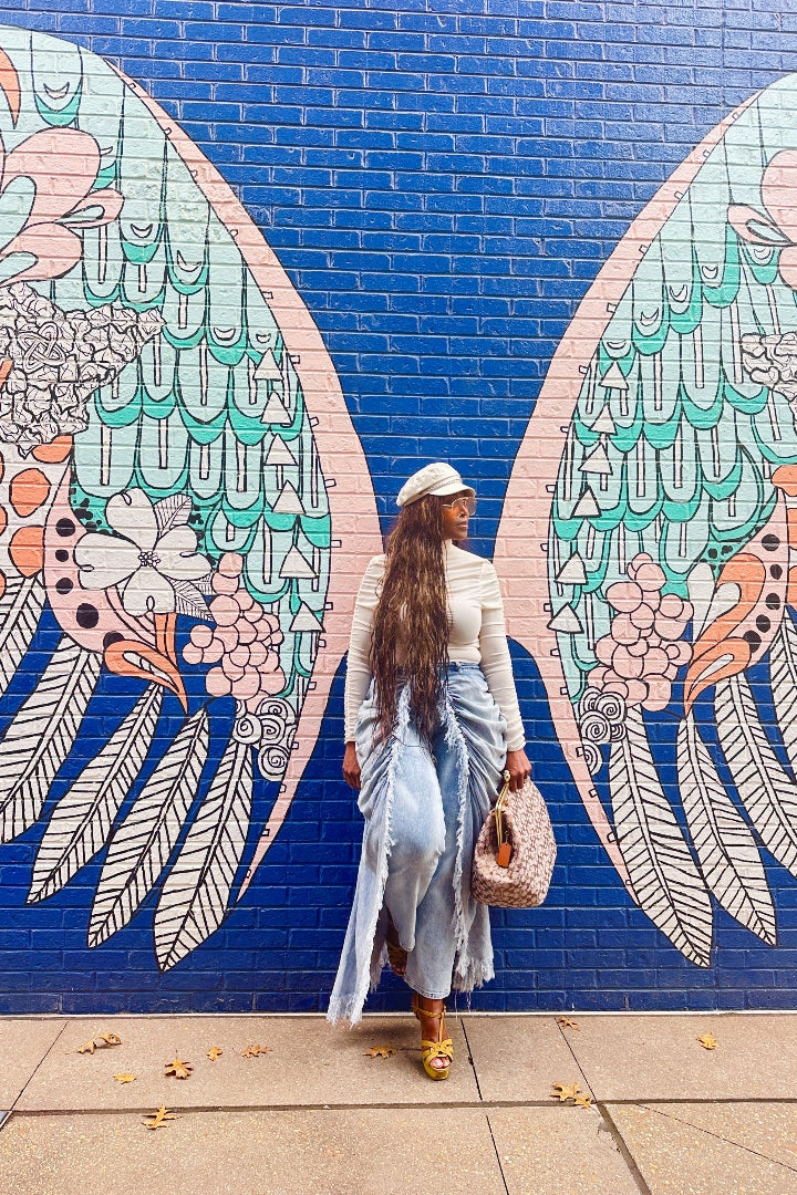 It's All In The Drapes Denim Overlay Jeans