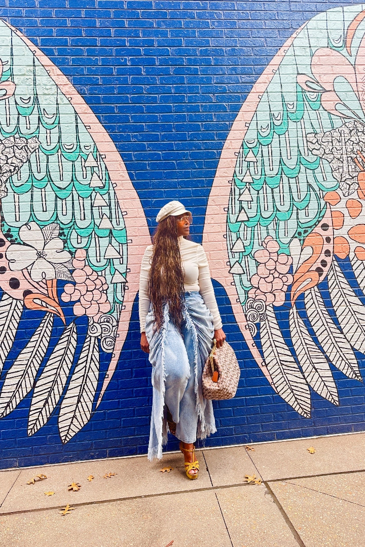 It's All In The Drapes Denim Overlay Jeans