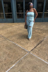 Travel Chic Every Day Split Knee Wide Leg Pants - Light Sage Green