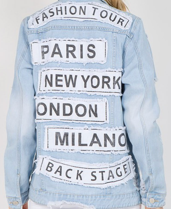 Fashion Tour Light Blue Denim Jacket