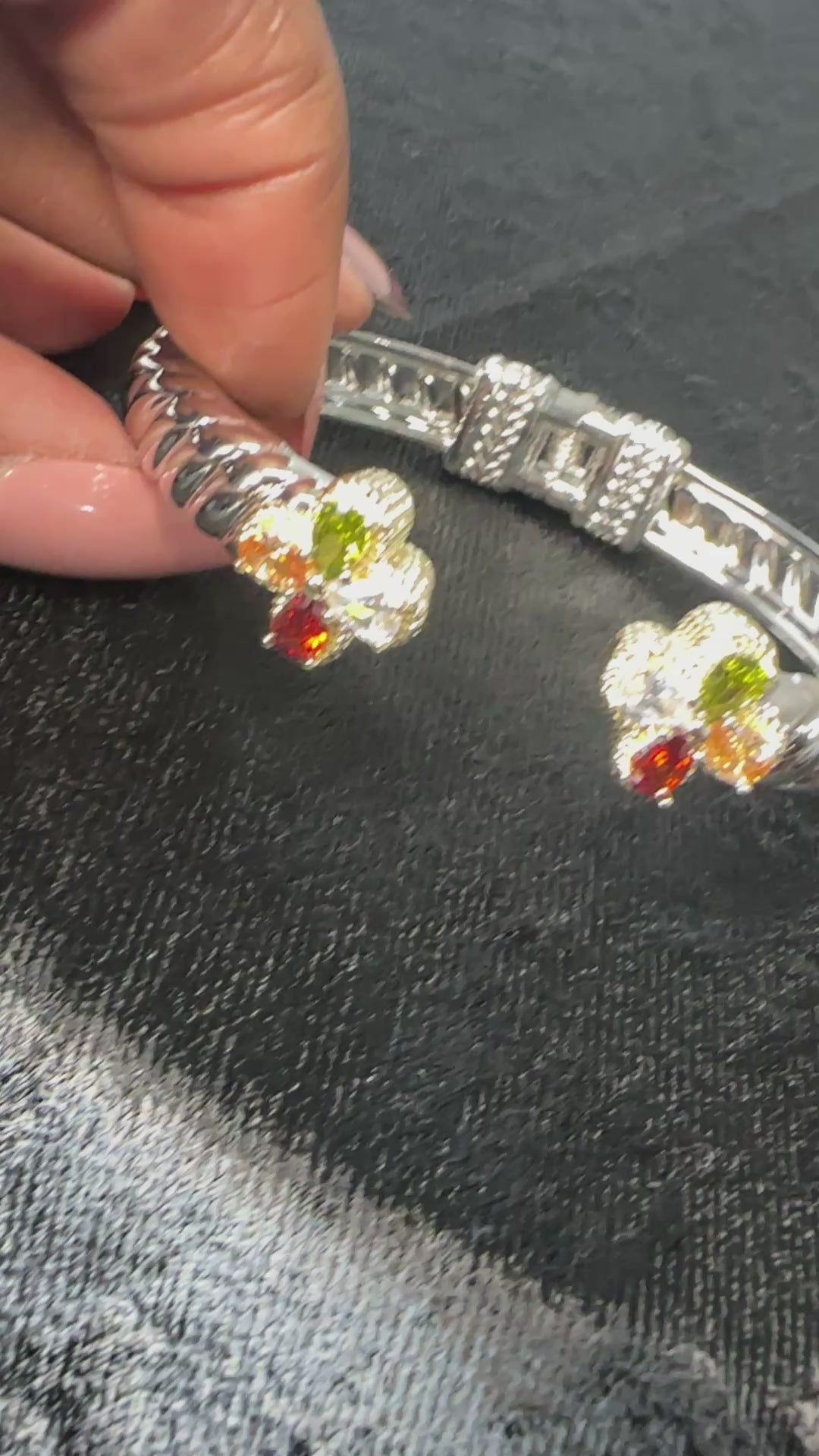 Faux Real Cable Bracelet Multi Floral