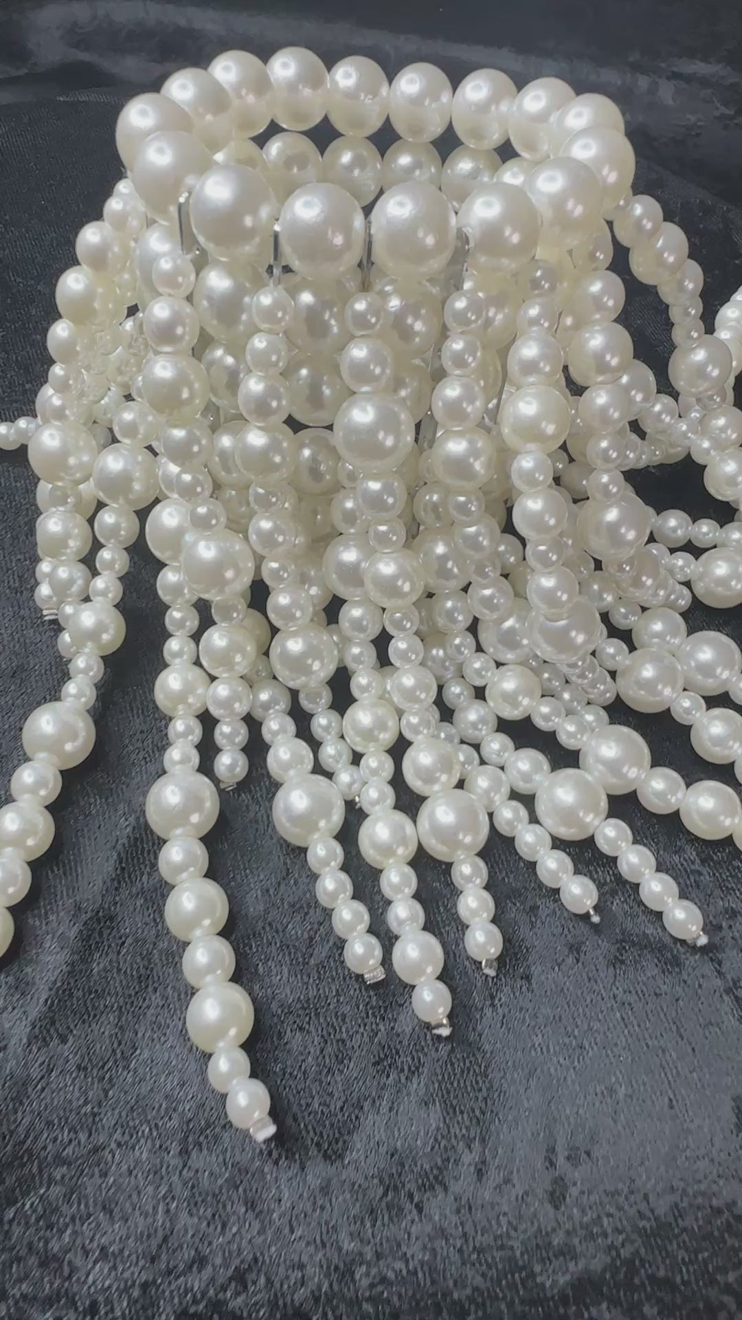 Pearl Fringe Cuff Bracelet