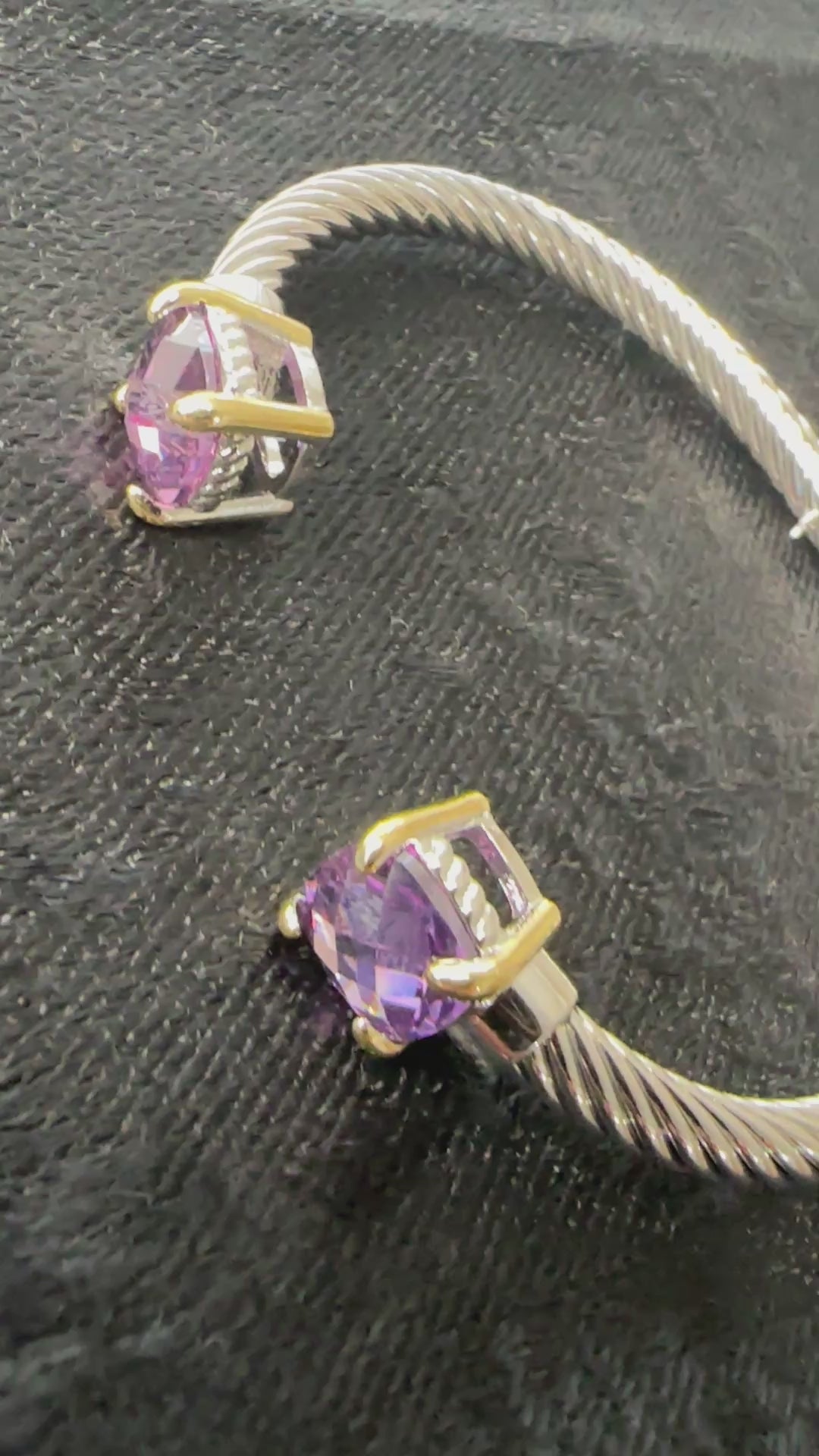 Faux Real Cable Bracelet - Purple