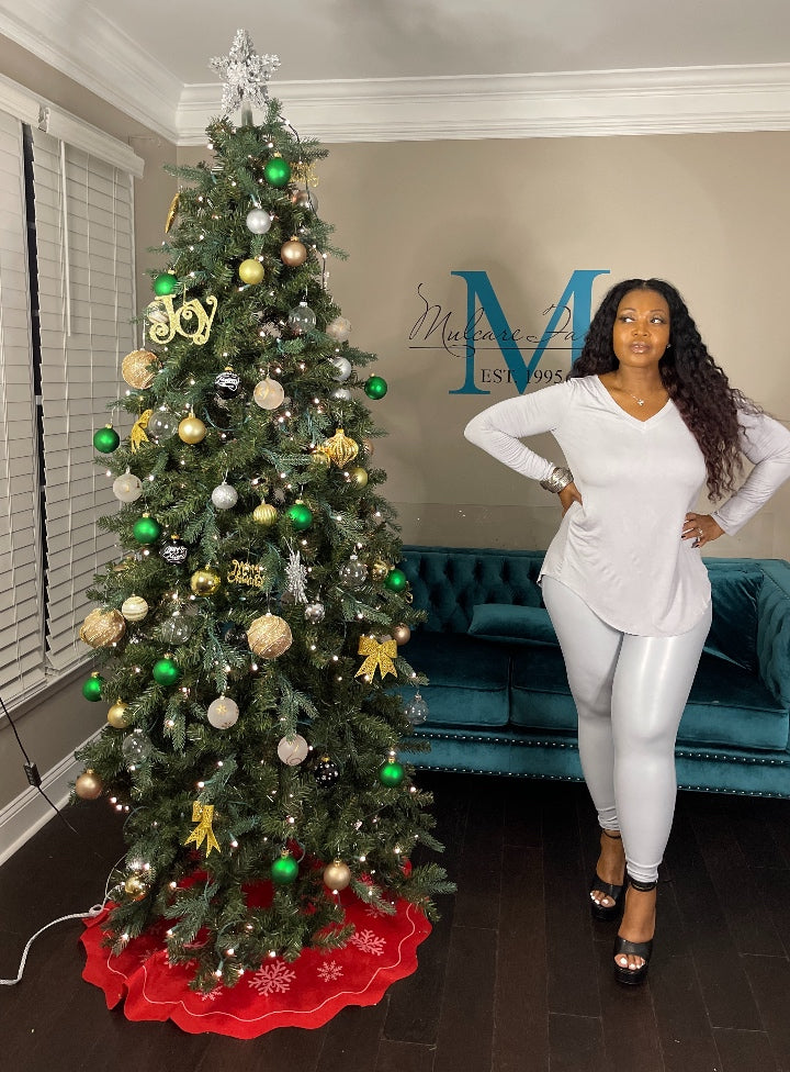 Vegan Faux leather leggings- Light Grey