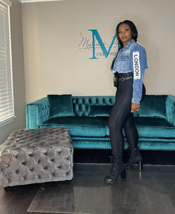 RESTOCKED Fashion Tour Cropped Blue Denim Jacket in S-3X