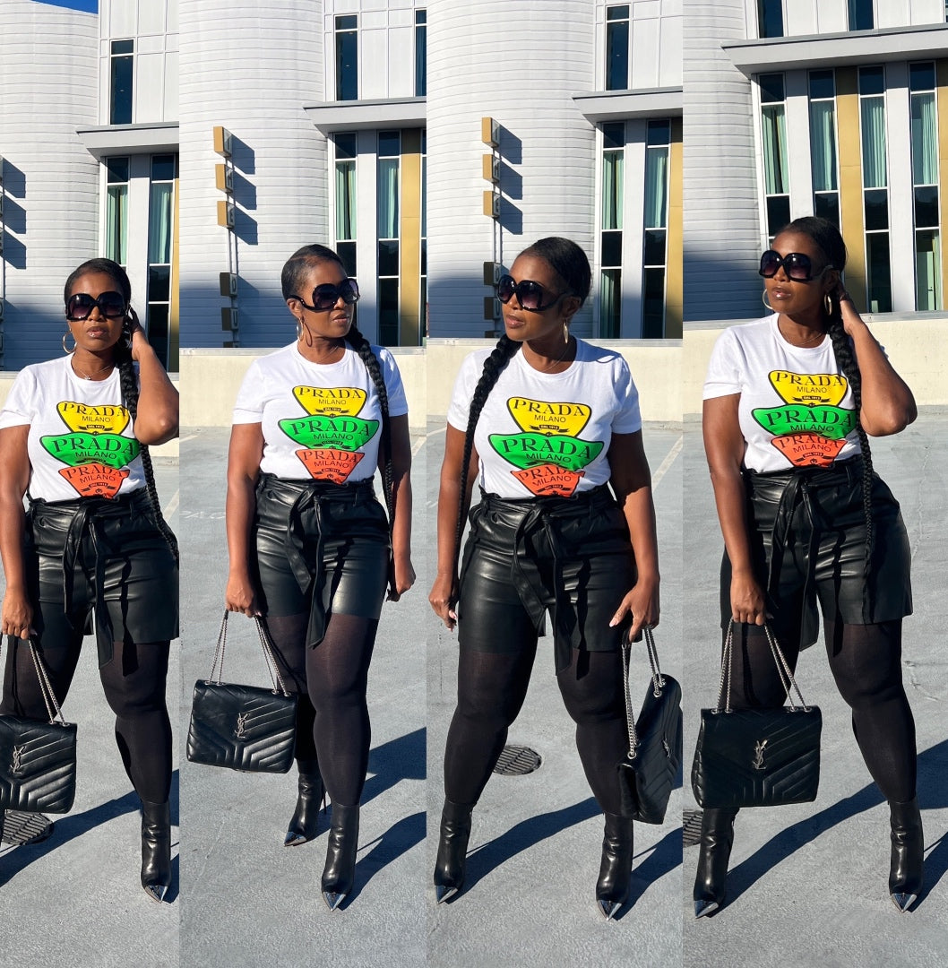 Faux Leather Vegan Shorts  - Black Shorts Only
