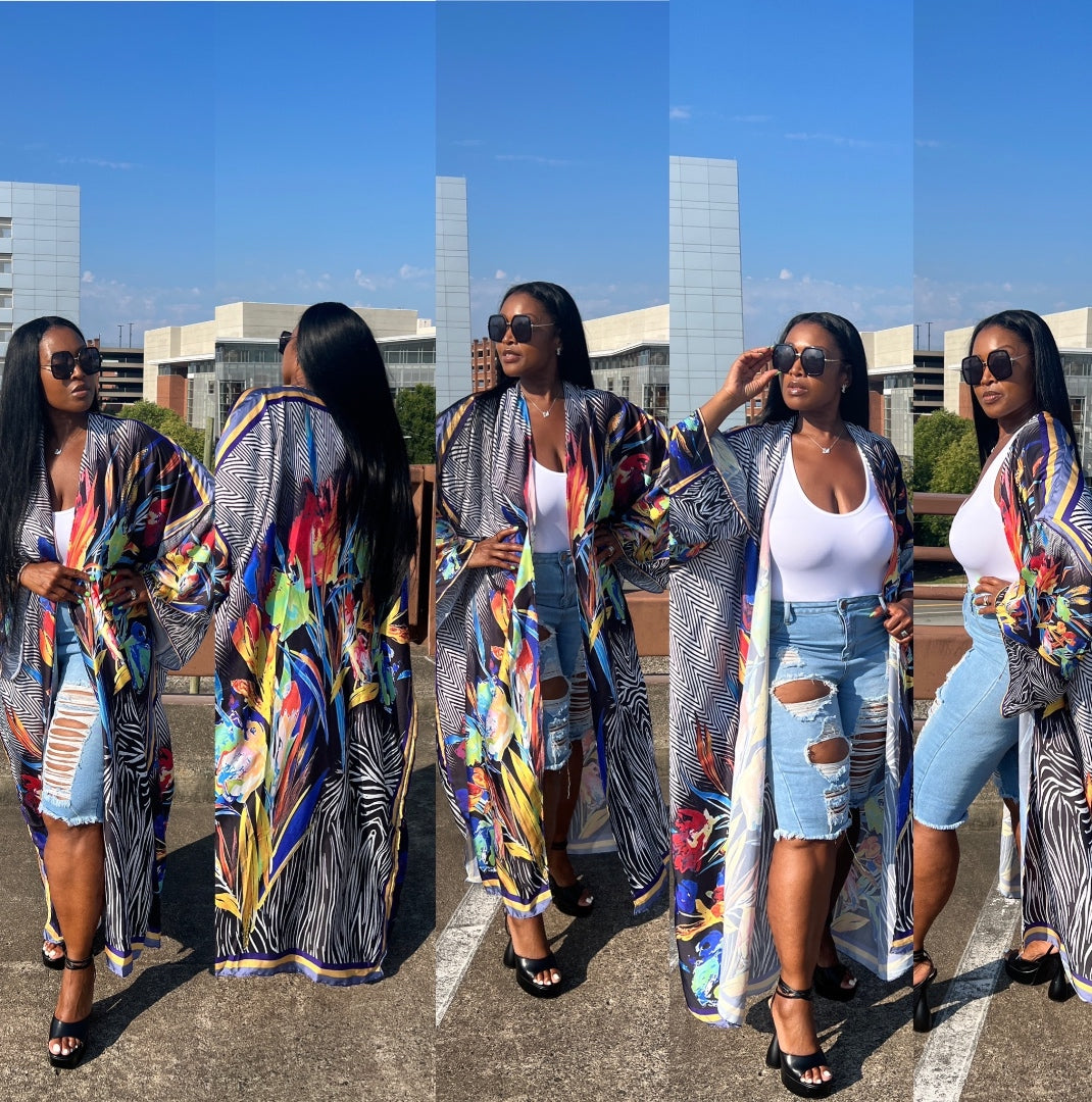 Open Front Chiffon Long Kimono RESTOCKED Tulum Open Front Kimono