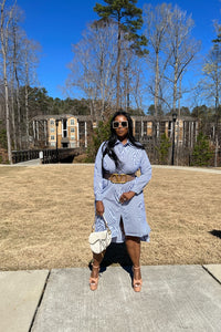 Casual Slay Button Front Jogger Jumpsuit -Spring Blue