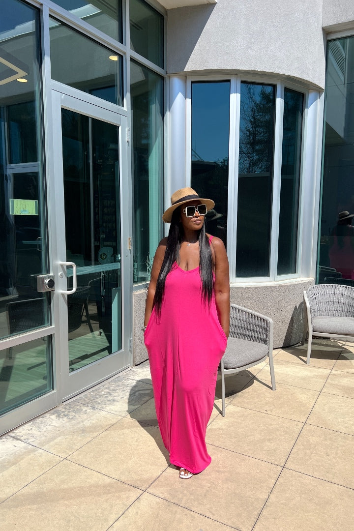 RESTOCKED Summertime  Maxi - Fuchsia