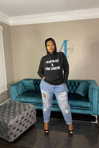 RESTOCKED Unisex Hood Music and Fine Dining Hoodie