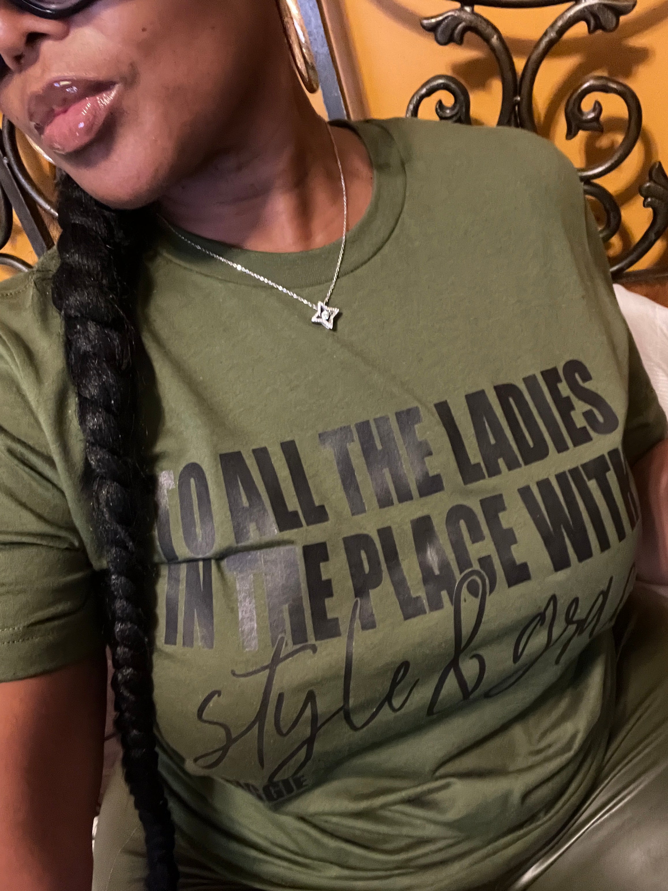 Biggie Style & Grace Graphic Tee -Olive