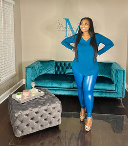 RESTOCKED Faux Leather Luxe Teal Set